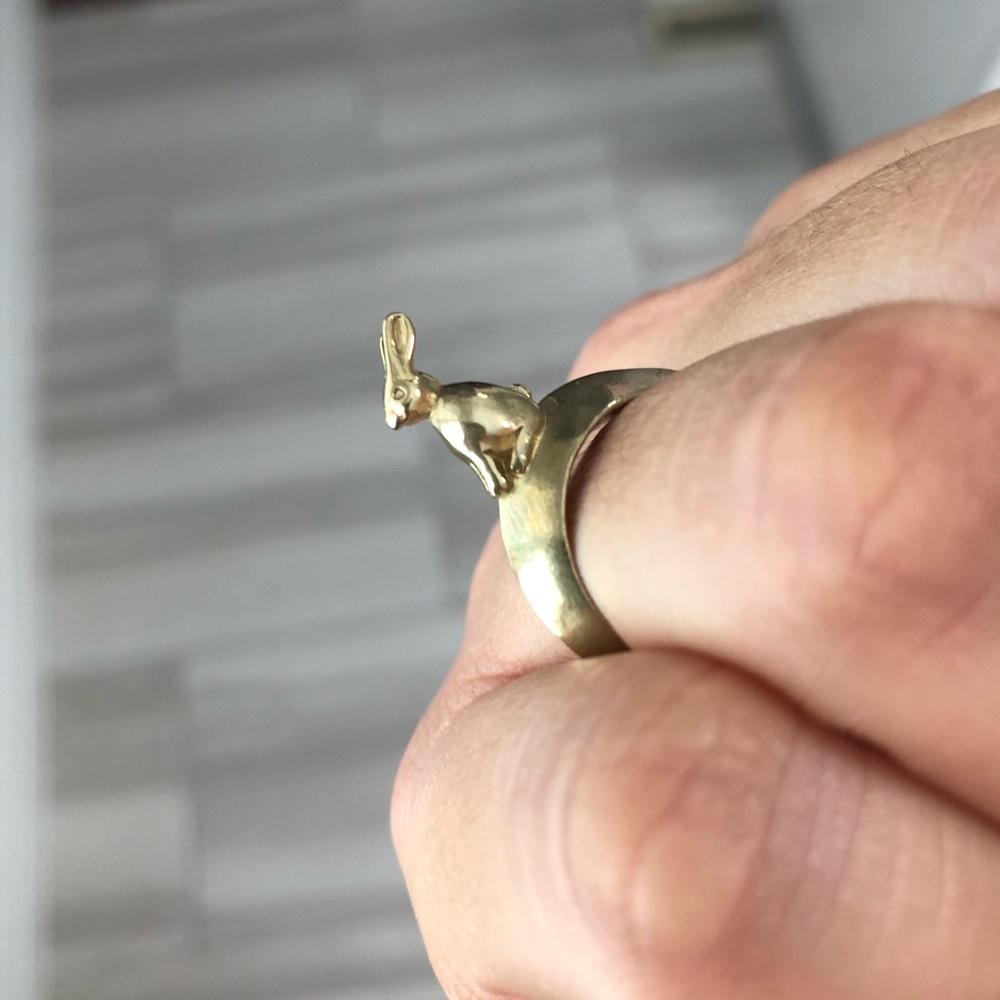 Brass Rabbit ring OSFA - Picture 3 of 6